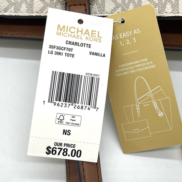 Michael Kors Large Charlotte 3 in 1 Tote Bag - Picture 14 of 14